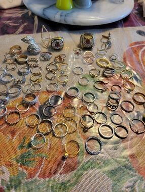 Craft Set Mixed Gold & Silver Women's 65 Ring Set - Fashion Stackable Rings